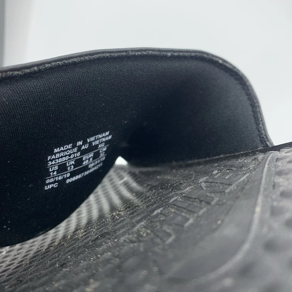 NIKE Benassi JDI Slides Sandals Black Off Court Shoes Slip On Flat Size 14